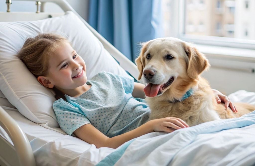 Algunas razas comunes de perros para terapia en los hospitales son los Labrador Retriever, Golden Retriever, Pastor Alemán y Cavalier entre otros.