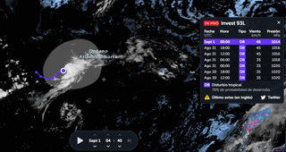 Consideraciones sobre el raro huracán previsto en el Atlántico norte