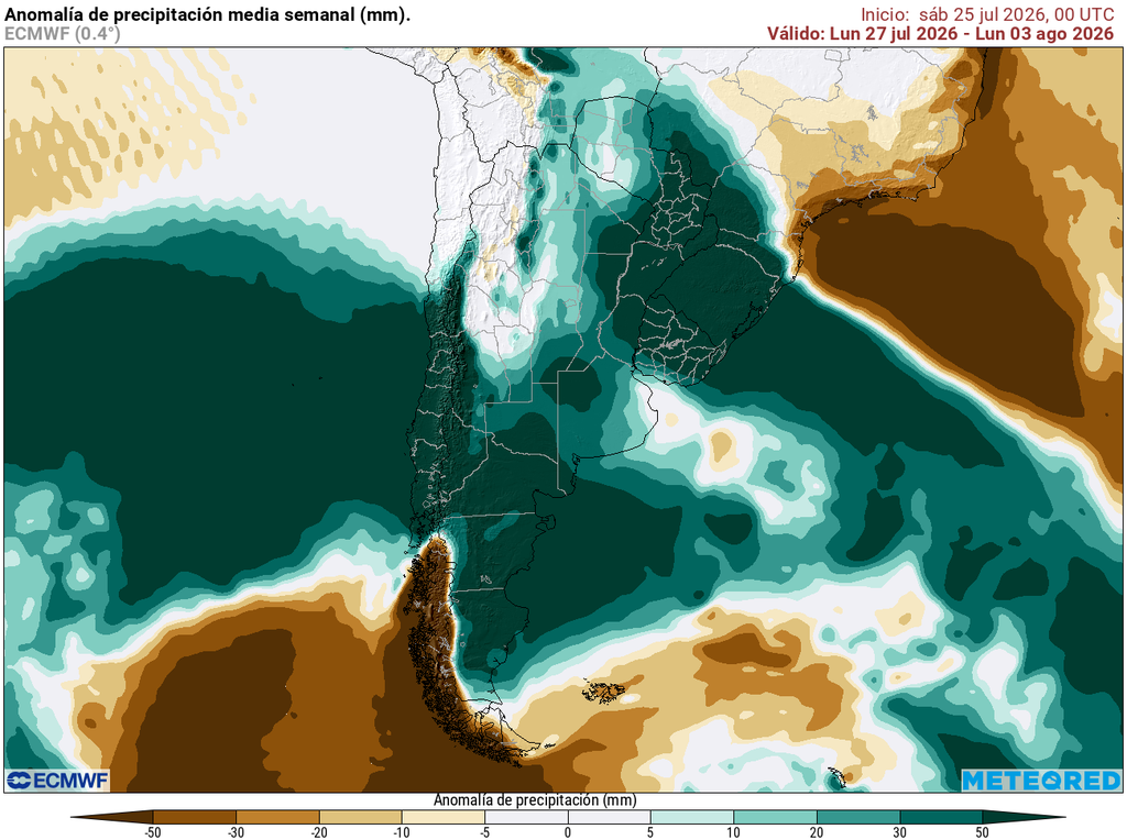 Montos acumulados sobre lo normal, se espera durante esta última semana de julio.