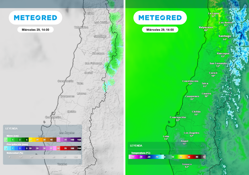 Abundante nubosidad, bajas temperaturas y precipitaciones intermitentes mantendrán el día miércoles como una jornada plenamente invernal.