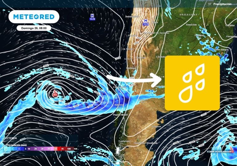 Contin&uacute;an las lluvias en la zona central: m&aacute;s de 30 mm se acumular&iacute;an entre lunes y martes