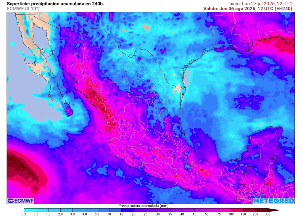 En estados de la Sierra Madre Occidental, occidente, centro, sur y parte del sureste las lluvias serán frecuentes este mes, aunque la cantidad podría ser inferior a lo normal por Canícula.