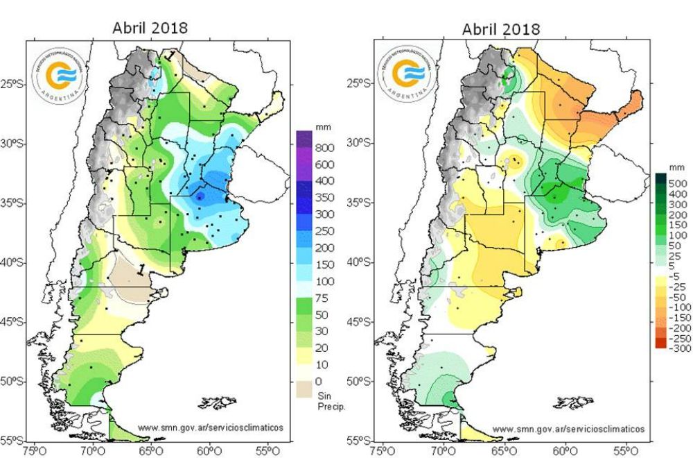 Abril lluvias Argentina