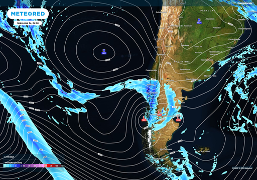 Contornear&aacute; el anticicl&oacute;n por el sur: sistema frontal vencer&aacute; al poderoso anticicl&oacute;n y llegar&aacute; con lluvias el martes