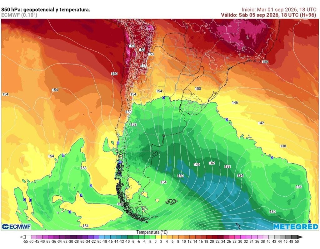 Dorsal Una dorsal en altura dejará temperaturas cálidas en la RM el sábado, aunque en zonas al norte del país se concentrarían los valores mas elevados.