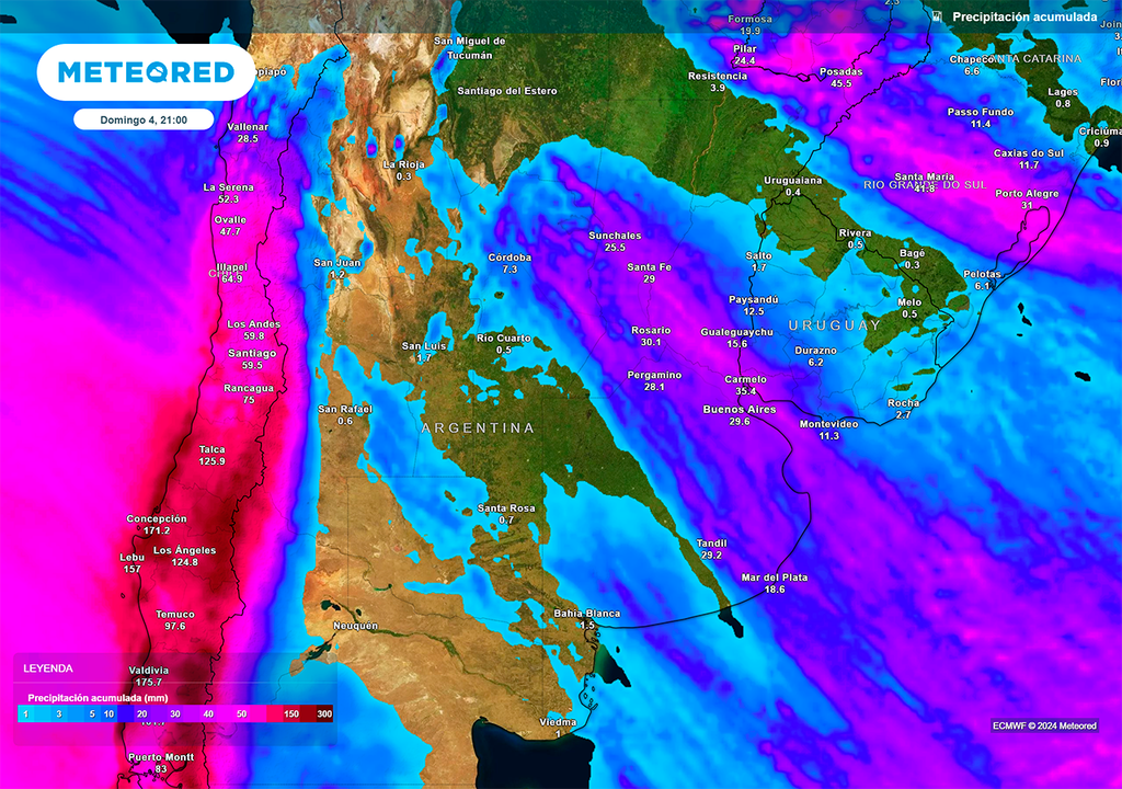 Lluvia, Acumulados, Tormenta, Argentina, Pronostico