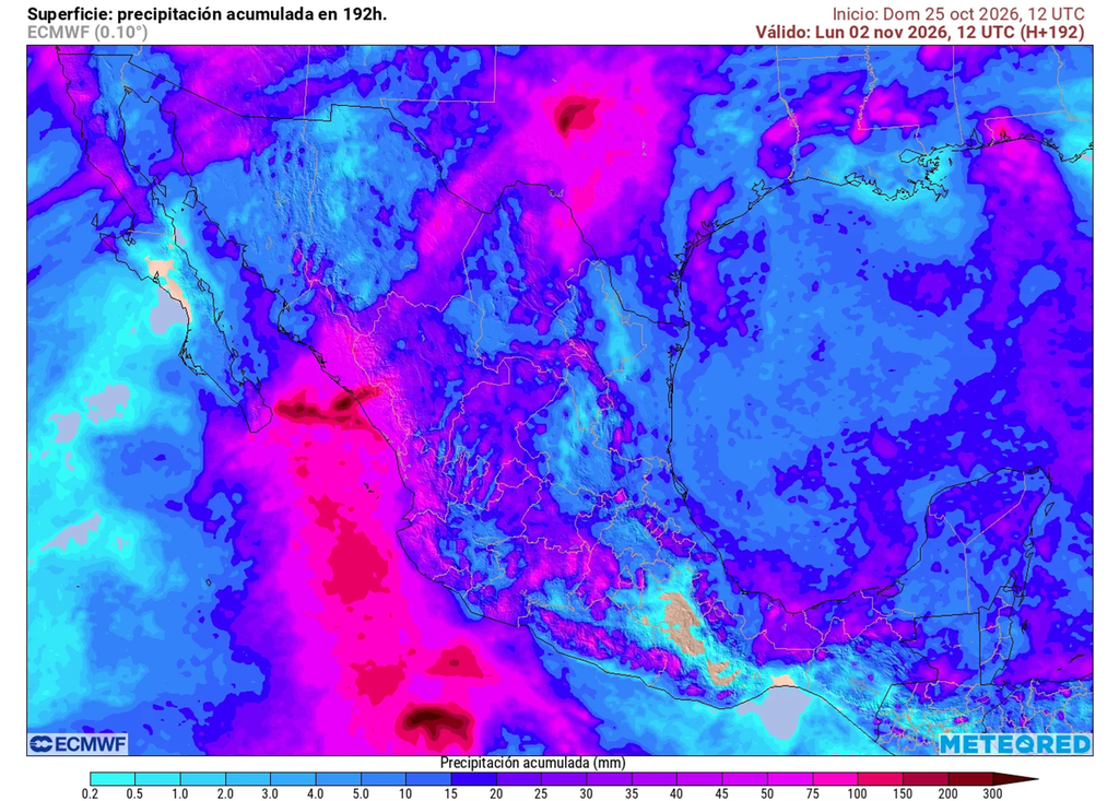 Pronóstico de precipitaciones en milímetros Acumulados rondando los 30-70 mm en occidente, norte y noreste, siendo menores en el centro, debido al ciclón Vance, vaguadas, corriente en chorro y frentes fríos.