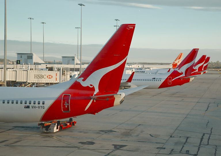 Coronavírus voo da Qantas Austrália Coronavírus voo da Qantas Austrália