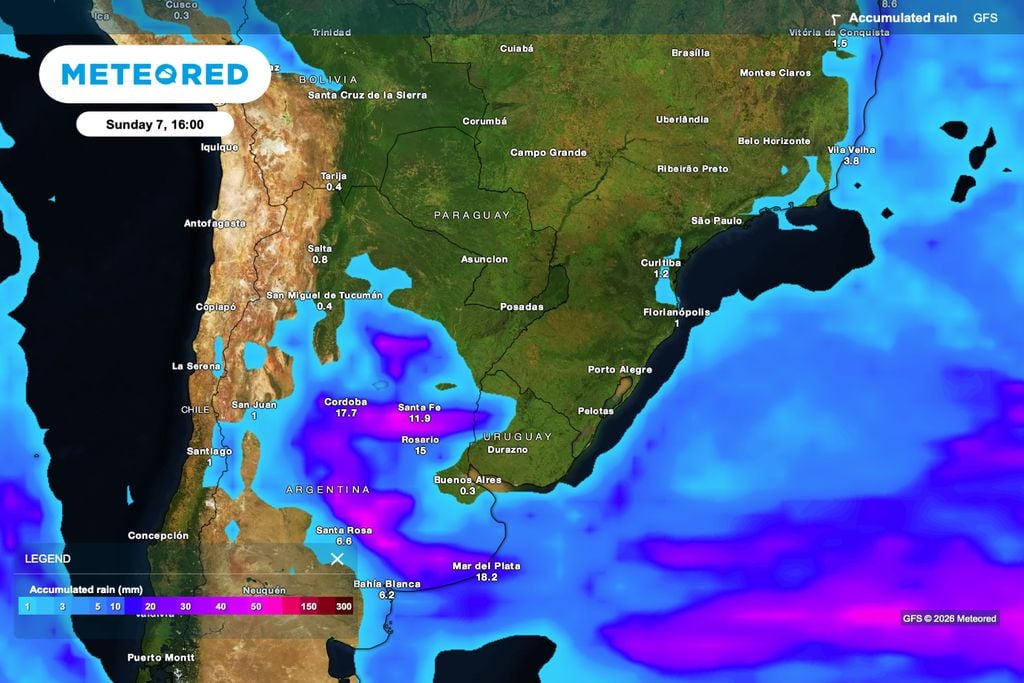 chuva, precipitação, trigo Acumulados de chuva seguem baixos no interior da Região Sul até domingo (7), mantendo condições favoráveis para o avanço da semeadura do trigo nas principais áreas produtoras.