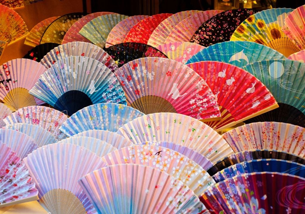 I "sensu", tipici ventagli giapponesi in carta e bambù