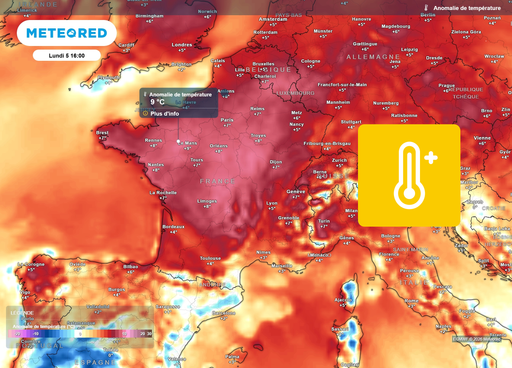 Coup de chaud sur la moiti&eacute; Nord de la France lundi : 11 grandes villes au-dessus des 25 degr&eacute;s l'apr&egrave;s-midi