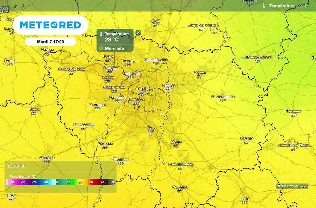 Très forte hausse des températures ce mardi 7 avril en Île-de-France ! Très forte hausse des températures ce mardi 7 avril en Île-de-France !