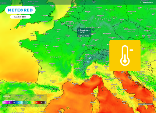 Coup de frais nocturne en France : des temp&eacute;ratures minimales parfois inf&eacute;rieures &agrave; 10&deg;C dans 5 r&eacute;gions lundi matin