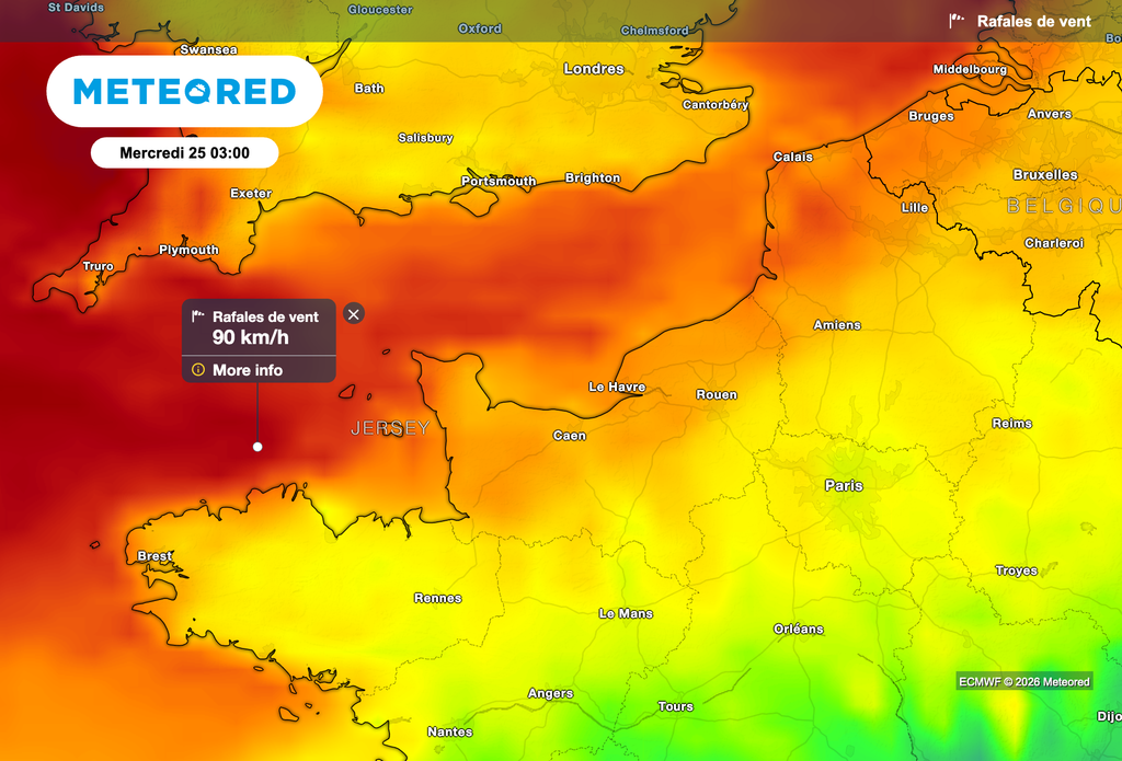 Coup de vent la nuit prochaine le long de la Manche ! Coup de vent la nuit prochaine le long de la Manche !
