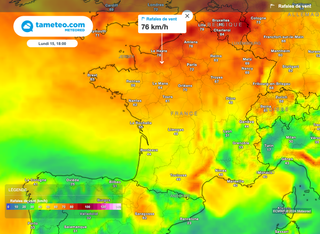 Coup de vent annoncé en France ce lundi ! À quoi s'attendre ? Quelles régions concernées ?