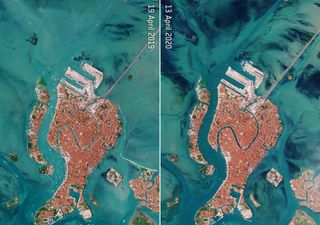 COVID-19: las aguas de Venecia desde el espacio