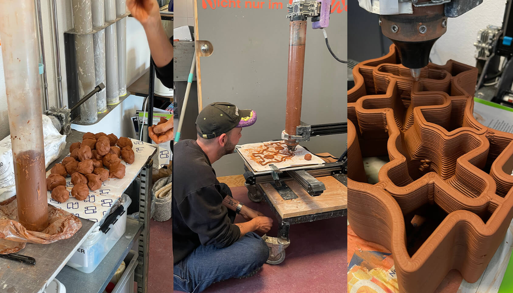El prototipo Bloc° utiliza terracota impresa en 3D para crear módulos capaces de enfriar el aire mediante evaporación. Su diseño combina arcilla, agua y ventilación solar, inspirándose en soluciones pasivas para enfrentar el calor urbano. Créditos: Arts Thread / Bloc°.