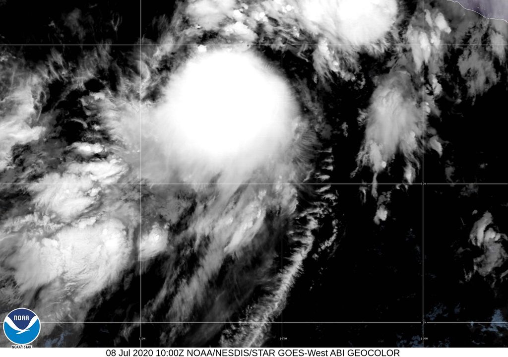 Imagen tormenta Cristina en el Pacífico Norte