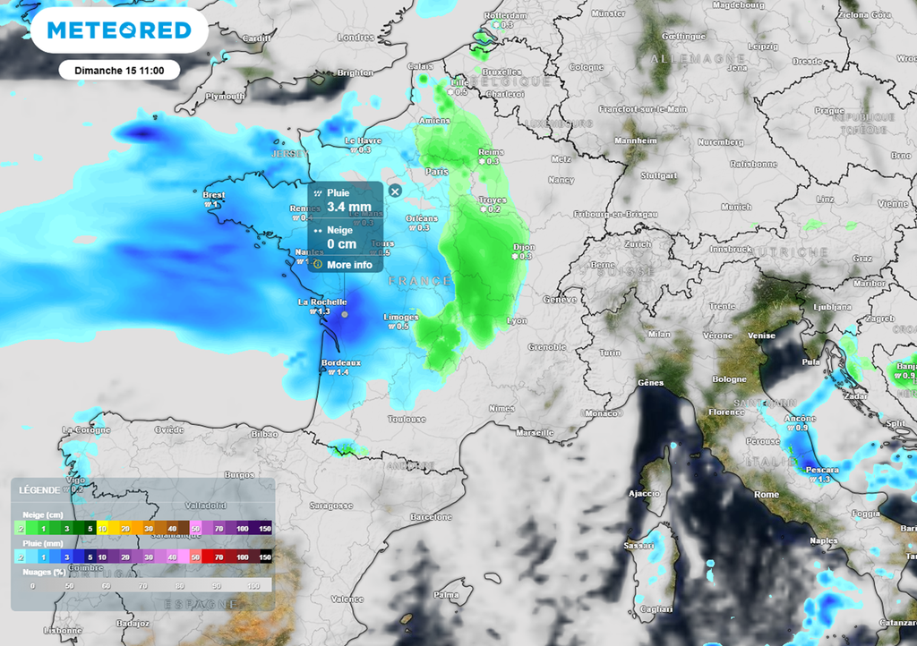 Après un court répit samedi, une nouvelle perturbation s'invitera par l'ouest dimanche.