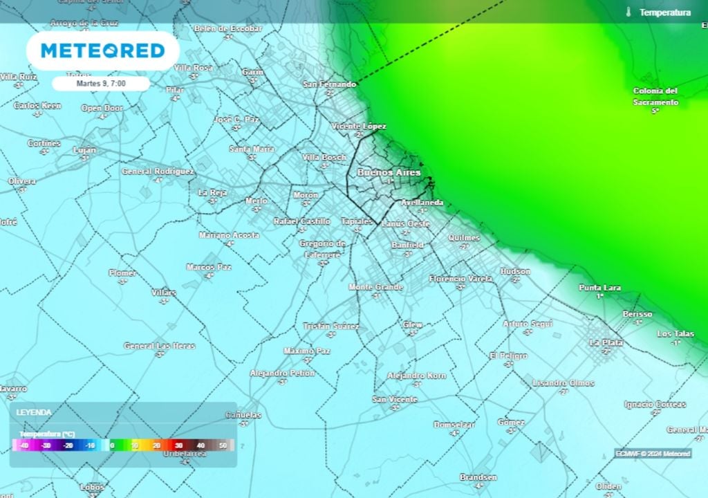 aire frío polar bajas temperaturas alerta SMN invierno julio Buenos Aires Argentina