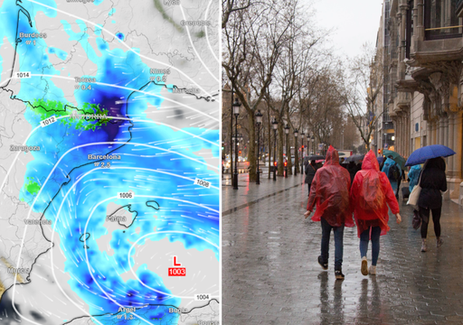 Cu&aacute;ndo comenzar&aacute;n las lluvias en Barcelona: se prev&eacute;n hasta 100 l/m2 en 5 d&iacute;as