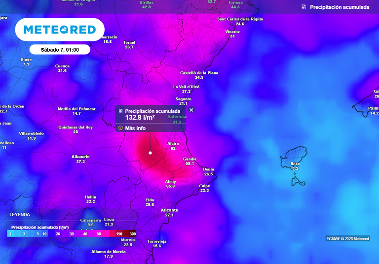 Cu&aacute;ndo comenzar&aacute;n las lluvias en la Comunidad Valenciana: se prev&eacute;n m&aacute;s de 100 l/m2 en 7 d&iacute;as