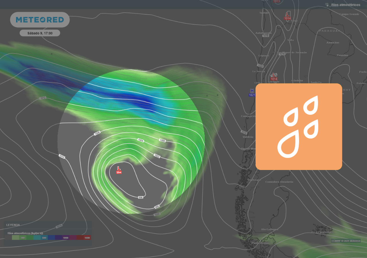 Un río atmosférico se acoplará al próximo sistema frontal que llegue a Chile. Este fin de semana, algunos sectores del país recibirán una nueva ronda de lluvias, con isoterma cero alta.