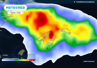 ¿Cuándo se esperan las lluvias más fuertes en Baleares? Las horas y zonas más delicadas según los mapas de Meteored