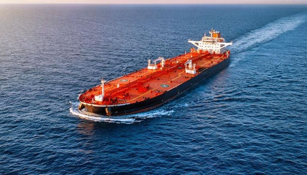 Barco petrolero Antes de llegar a una refinería, el petróleo puede pasar semanas a bordo de un buque. Si la ruta se alarga o escasean los barcos, cada barril puede costar más de transportar.