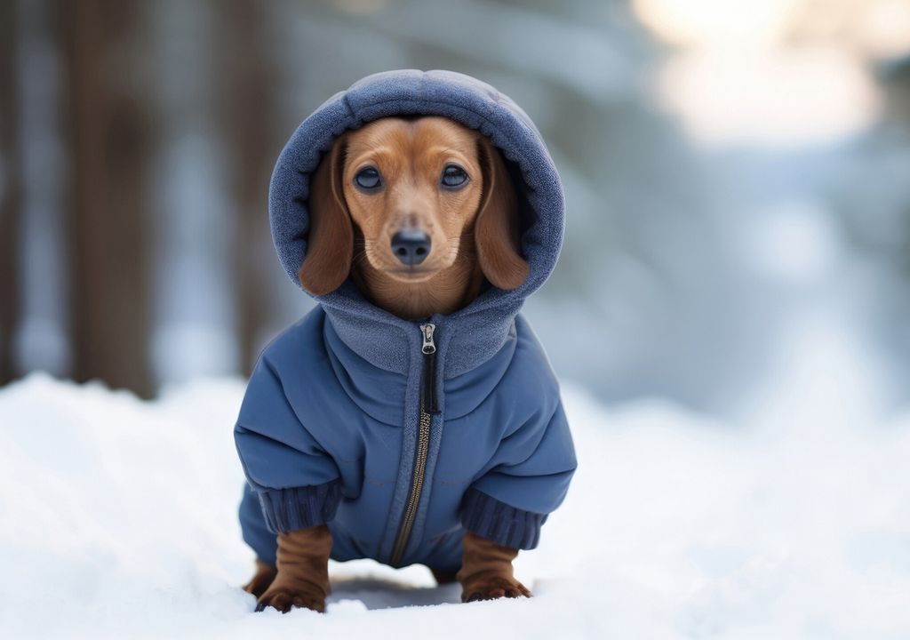Perros bajo el frio