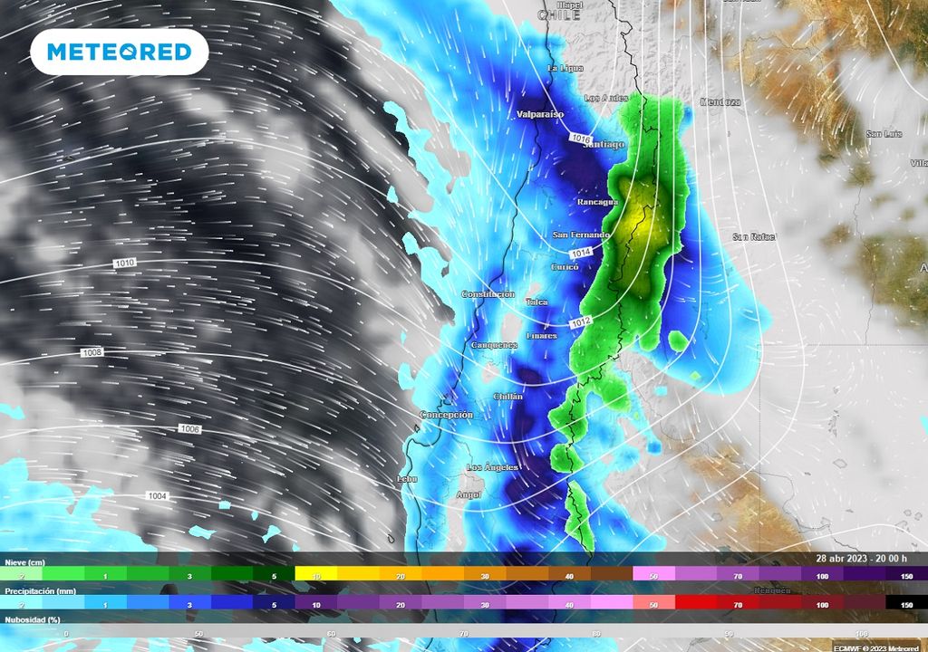precipitaciones previstas; modelo ECMWF