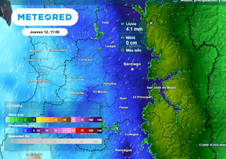 Los modelos americano y europeo advierten sobre la lluvia: Santiago podría acumular más de 80 mm hasta esta fecha