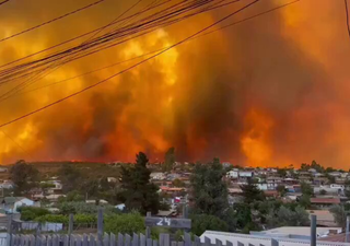 Cuatro comunas de la región de Valparaíso en alerta roja por incendios forestales