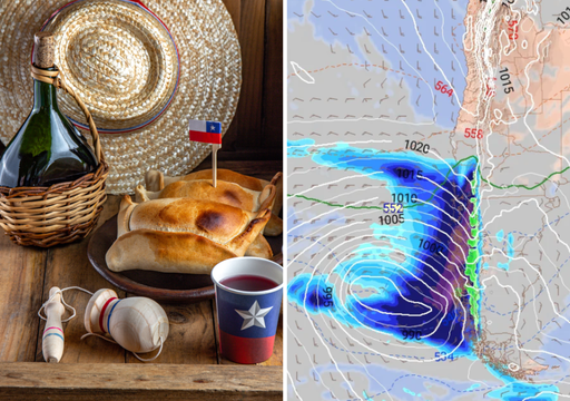 Cuecas bajo la lluvia en estas regiones de Chile: ECMWF y GFS actualizan su pron&oacute;stico para Fiestas Patrias