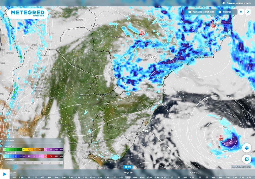 alerta de chuvas intensa e tempestades