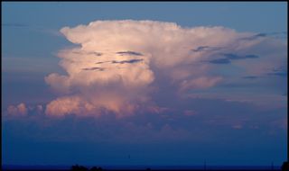 Cumulonimbos sobre la costa de Uruguay