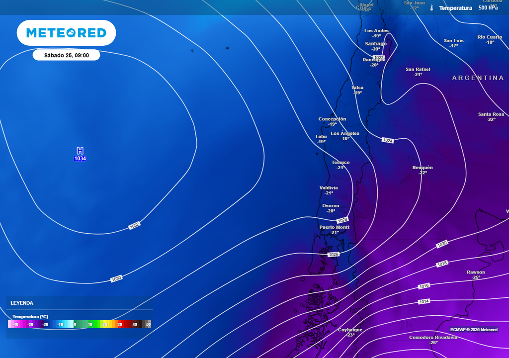 Las altas presiones atmosféricas continuarán tomándose el protagonismo en Chile.