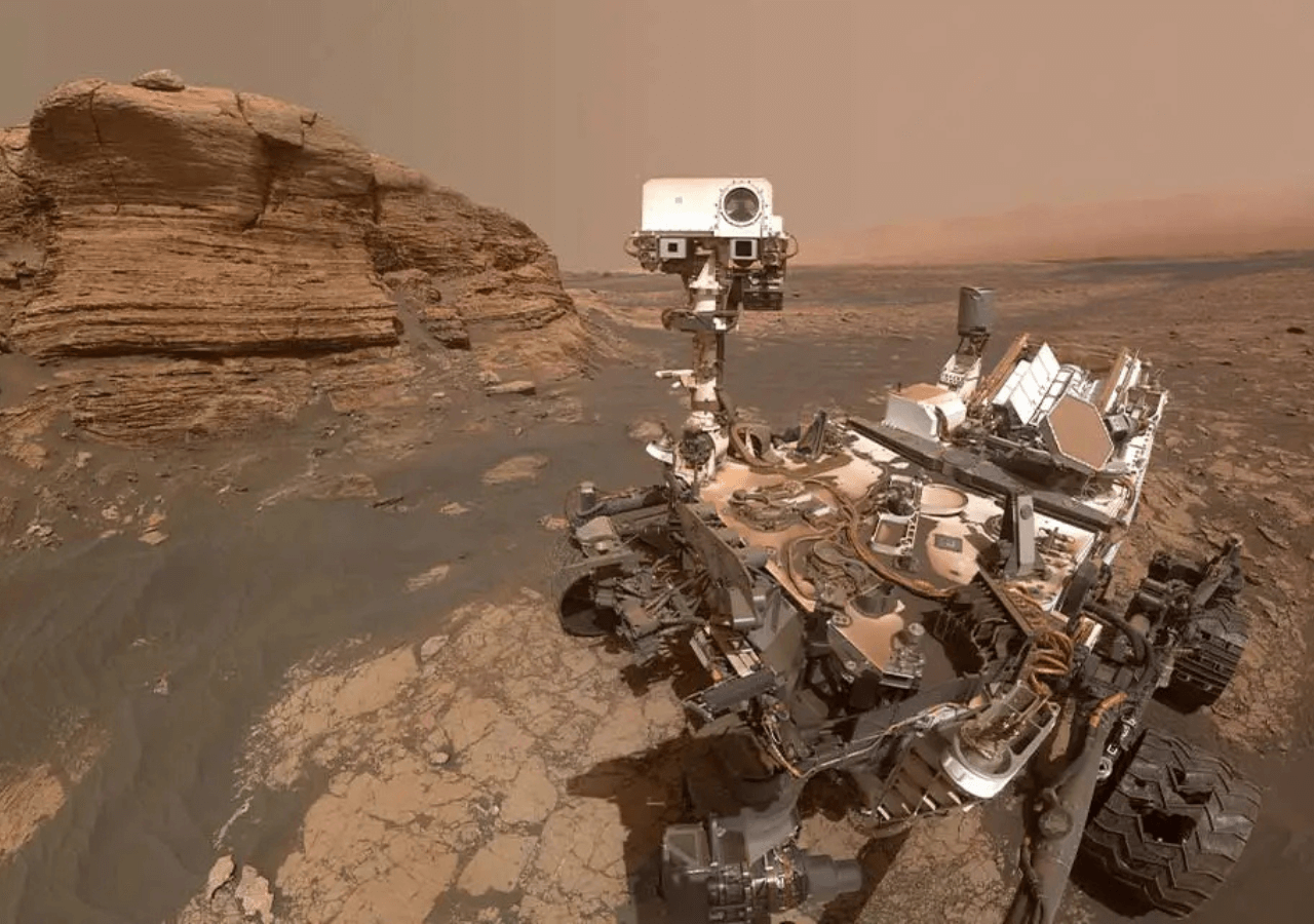 Los datos de Curiosity sugieren que grandes cantidades de CO₂ han quedado atrapadas en la corteza del planeta. Imagen: Nasa.