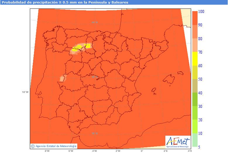 Curiosos Mapas De Probabilidad De Precipitación Para Los Días 4 Y 5 De Noviembre De 2014