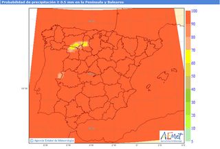 Curiosos mapas de probabilidad de precipitación para los días 4 y 5 de noviembre de 2014