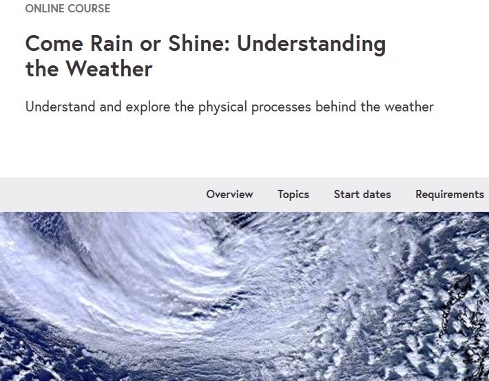 Curso En Línea: Come Rain Or Shine: Understanding The Weather