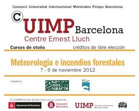 Curso en Meteorología e Incendios Forestales: 7-9 noviembre 2012
