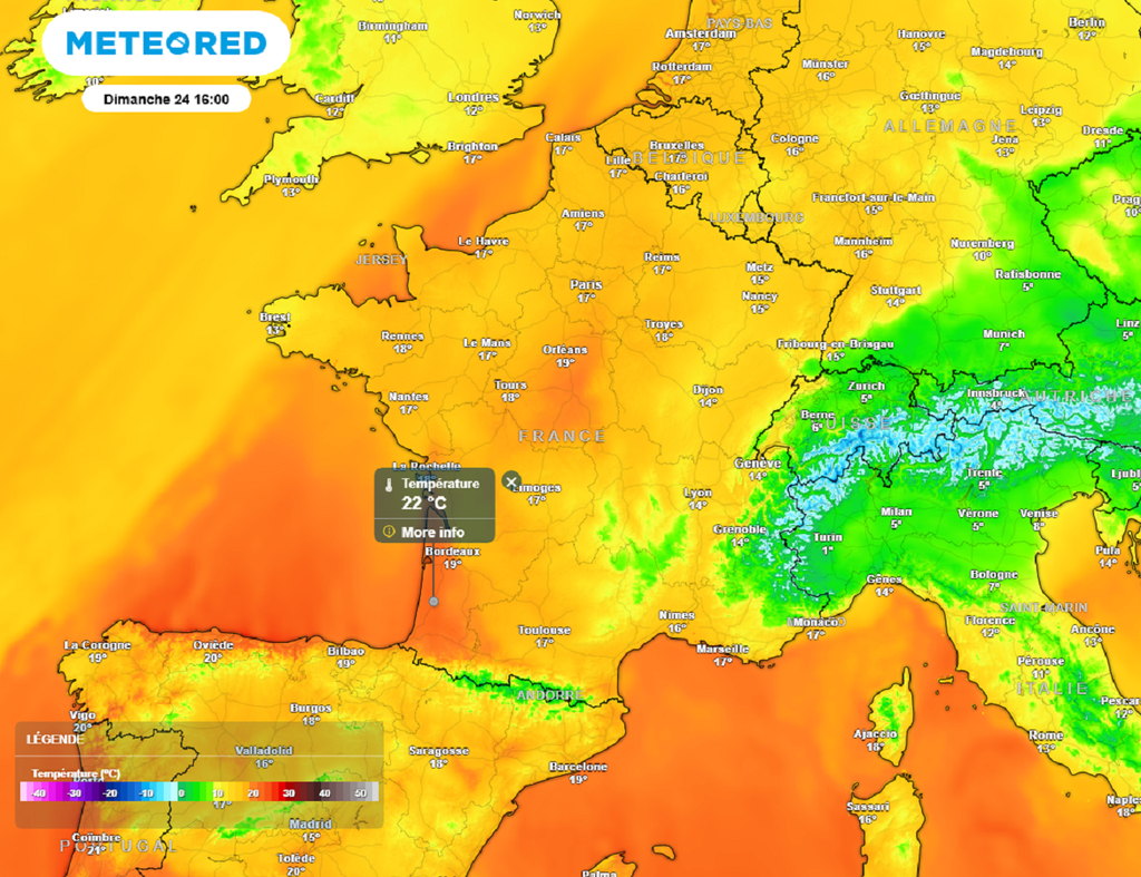 Les températures s'annoncent printanières dimanche après-midi avec parfois plus de 20°C sous abri ! Les températures s'annoncent printanières dimanche après-midi avec parfois plus de 20°C sous abri !