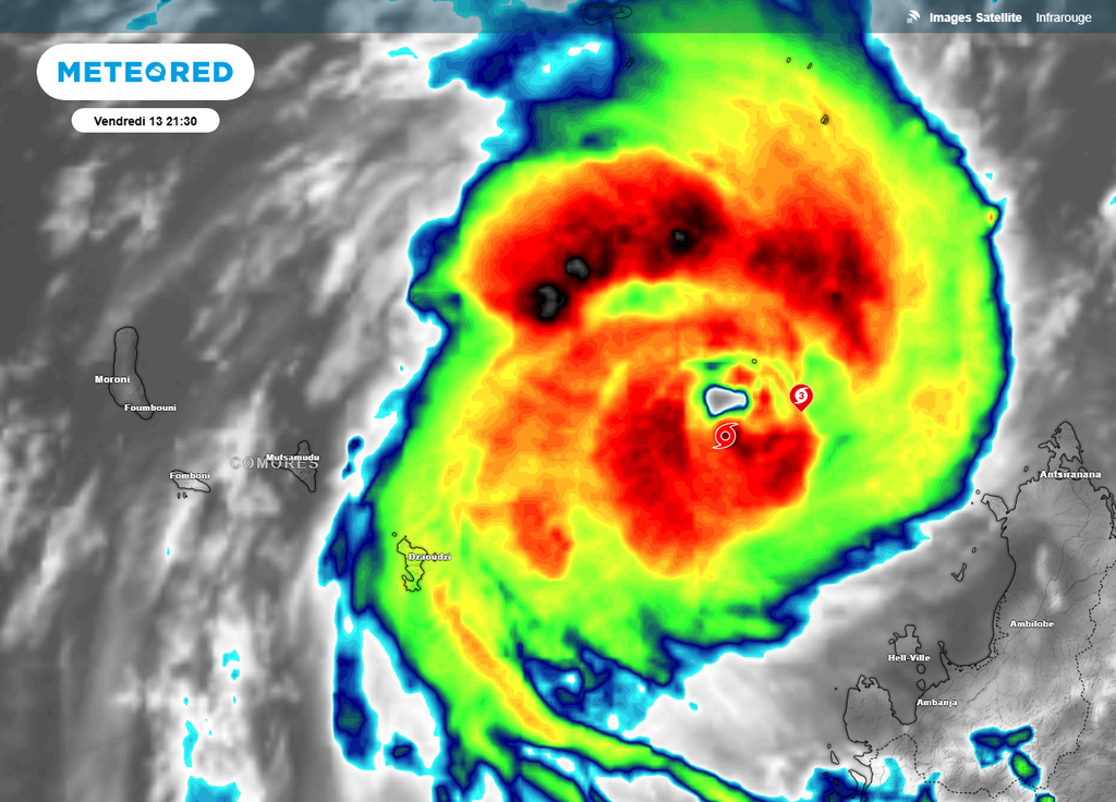 Cyclone tropical Chido Mayotte vendredi 13 décembre 21h30