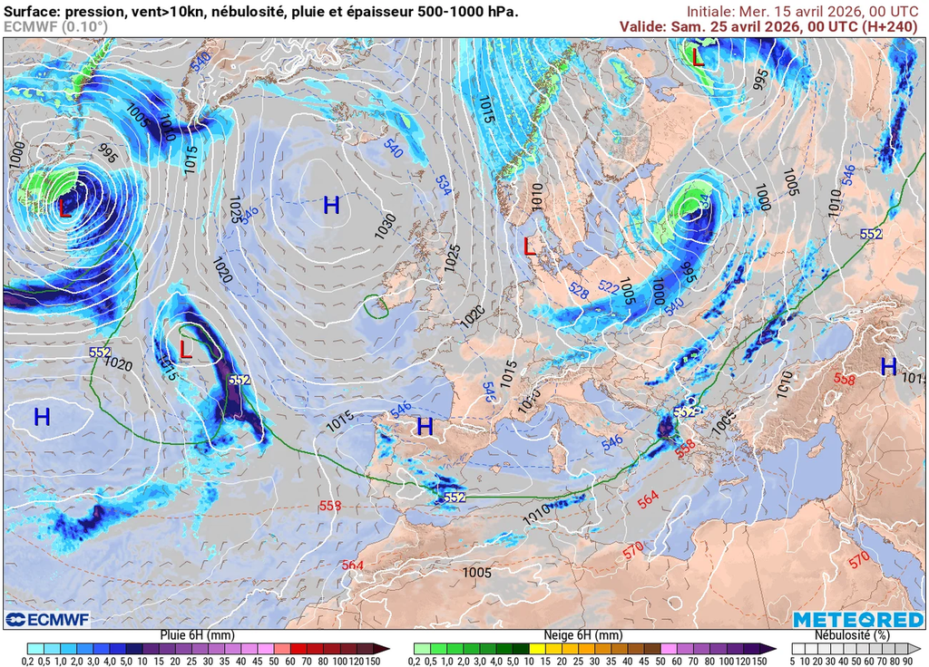 Le flux pourrait passer au nord d'ici une dizaine de jours. Une météo plus fraîche encore donc avec quelques intempéries par la suite.
