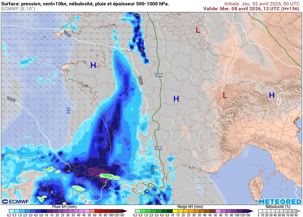 Des pluies voire orages à surveiller entre mardi soir et mercredi.