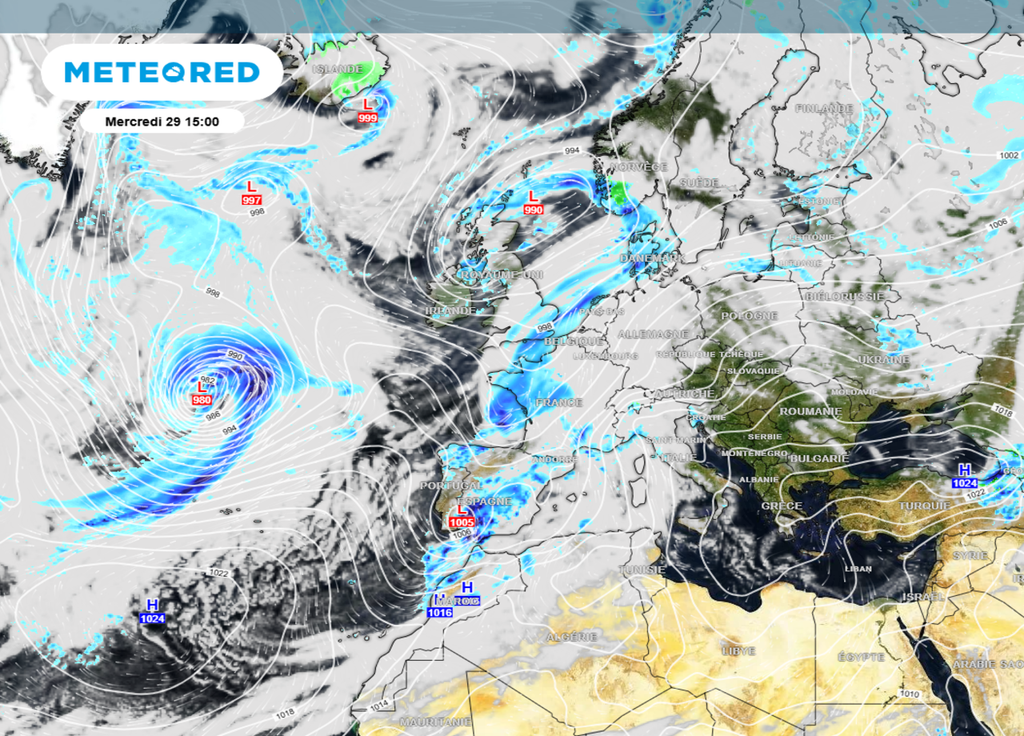 Situation atmosphérique mercredi Situation atmosphérique mercredi