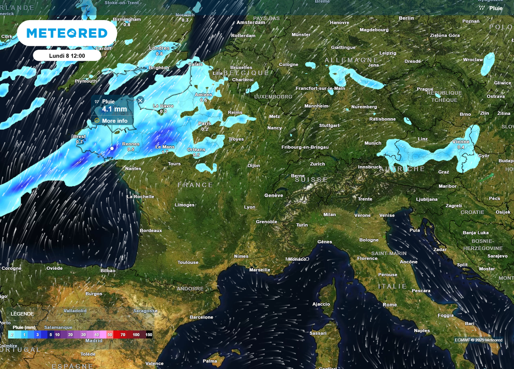 Pluie lundi mi-journée Pluie lundi mi-journée