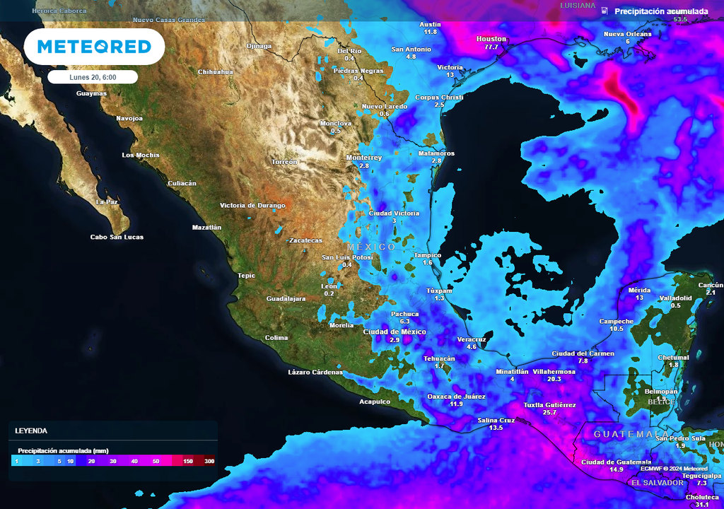 Acumulado de lluvias en milímetros Acumulado de lluvias en milímetros