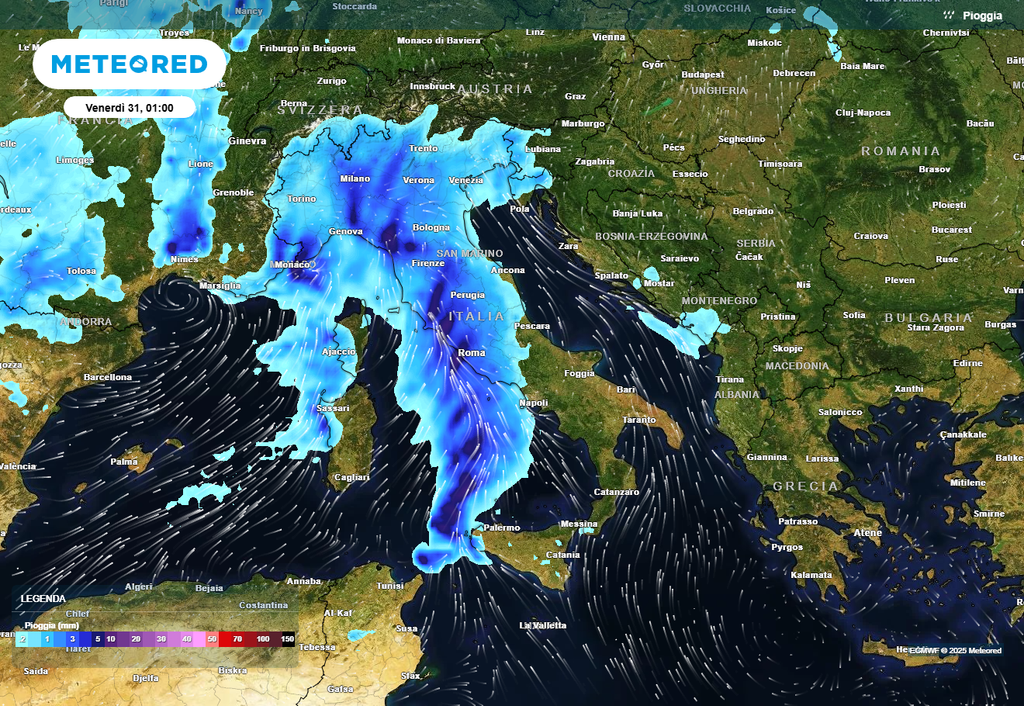 La fase iniziale della perturbazione di Halloween La fase iniziale della perturbazione di Halloween